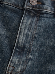 Blue/Green Tint Crosshatch Classic Stretch Relaxed Fit Jeans - Image 8 of 10