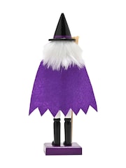 Widdop Purple Wooden Nutracker Witch 10 Ornament - Image 3 of 3
