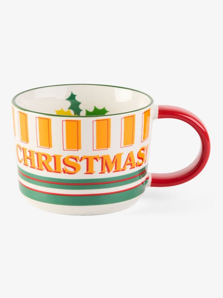 Hottie Set of 2 White Jollie Have A Holiday Christmas Mugs - Image 1 of 1 Hottie Set of 2 White Jollie Have A Holiday Christmas Mugs - Image 1 of 1