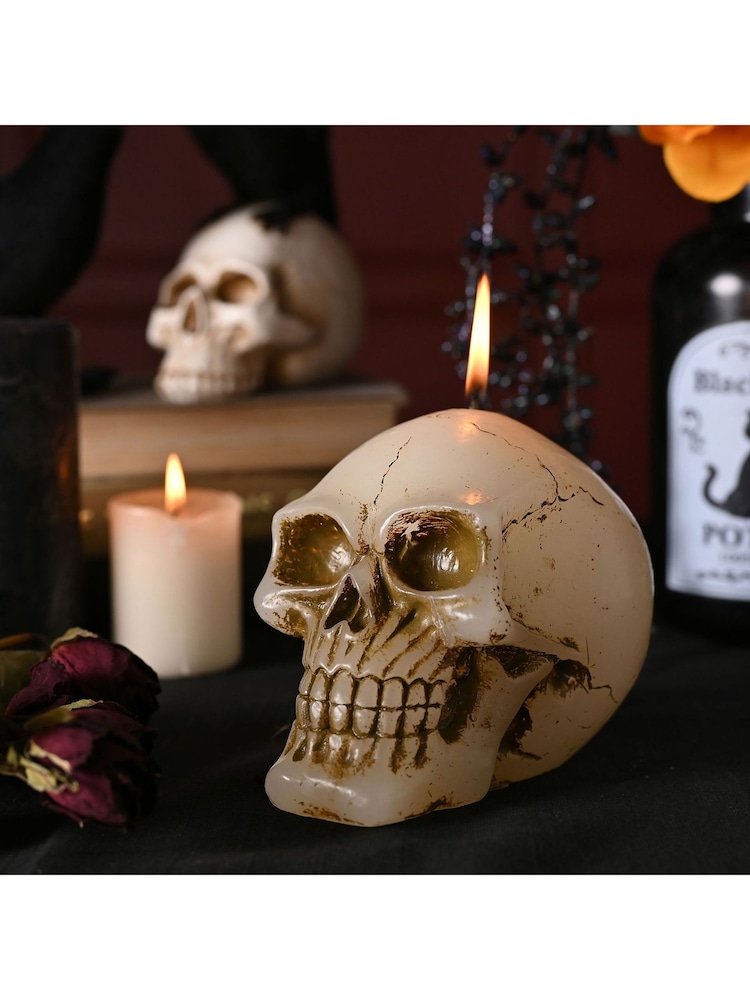 Widdop Large Skull Candle - Image 1 of 4 Widdop Large Skull Candle - Image 1 of 4