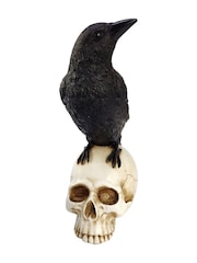 Widdop Black Raven On A Skull Looking Right Ornament - Image 2 of 2