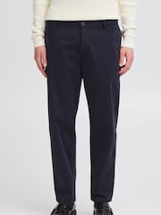 Casual Friday Blue CFPEPE Relaxed Fit Stretch Trousers - Image 1 of 8