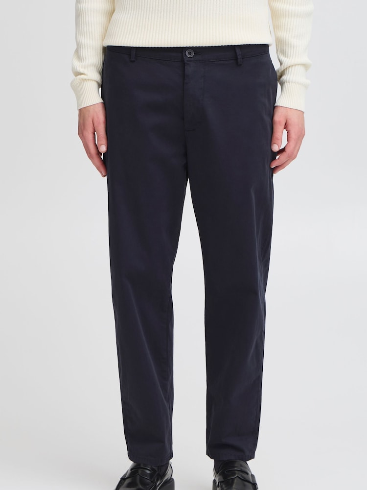 Casual Friday Blue CFPEPE Relaxed Fit Stretch Trousers - Image 1 of 8