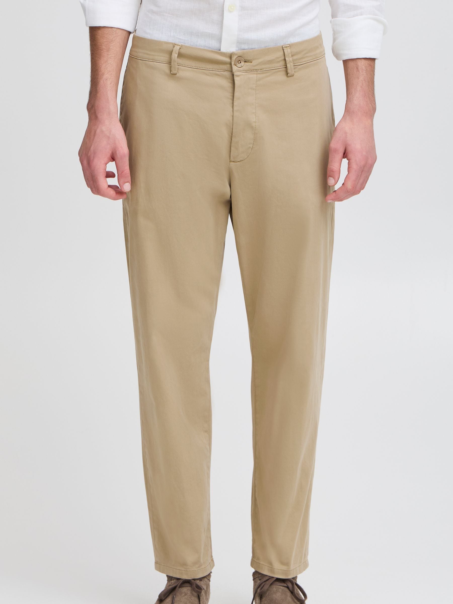 Casual Friday Men's Brown Cfpepe Relaxed Fit Stretch Trousers