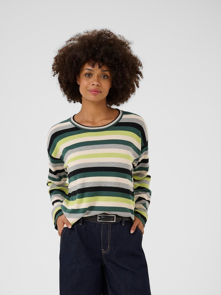 CULTURE Cream CUlai Annemarie Stripe Pullover Jumper - Image 1 of 4