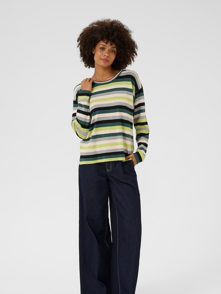 CULTURE Cream CUlai Annemarie Stripe Pullover Jumper - Image 2 of 4