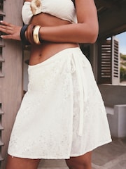 Ivory Sequin Short Sarong - Image 1 of 7