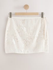Ivory Sequin Short Sarong - Image 5 of 7
