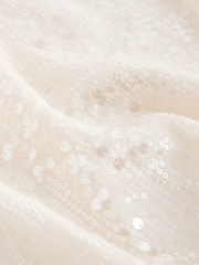 Ivory Sequin Short Sarong - Image 6 of 7