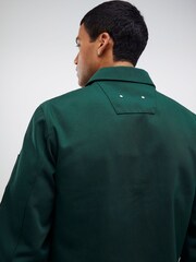 River Island Green Twill Tech Zip-Up Shacket - Image 4 of 4