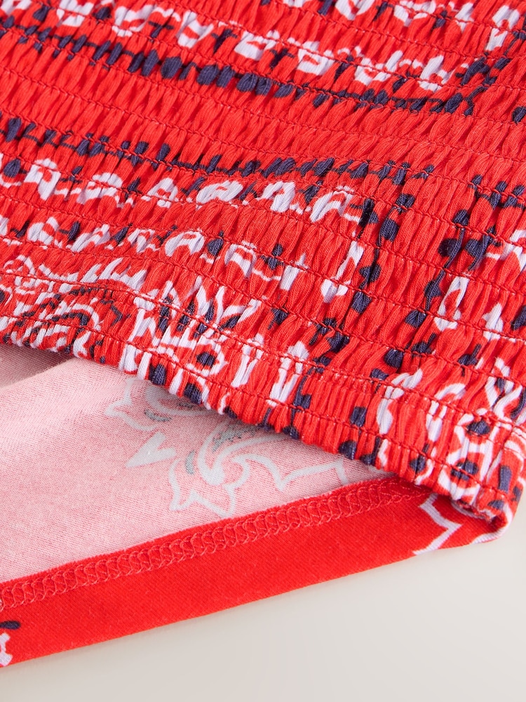 Red Bandeau Boobtube Scarf Top - Image 2 of 3