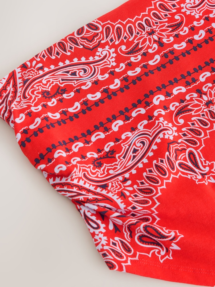 Red Bandeau Boobtube Scarf Top - Image 3 of 3