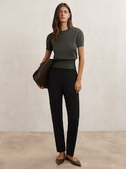 Reiss Black Gabriel Trousers - Image 1 of 6