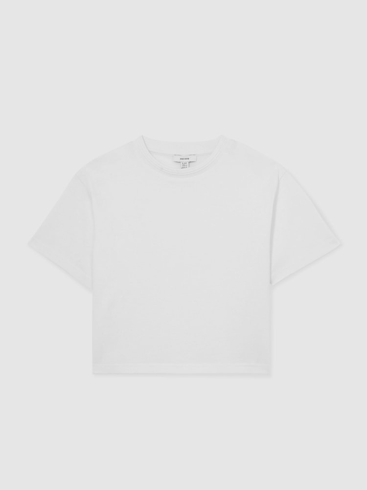 Reiss Bonnie Cotton Ribbed-Neck Oversized T-Shirt - صورة 2 من 5 Reiss Bonnie Cotton Ribbed-Neck Oversized T-Shirt - صورة 2 من 5