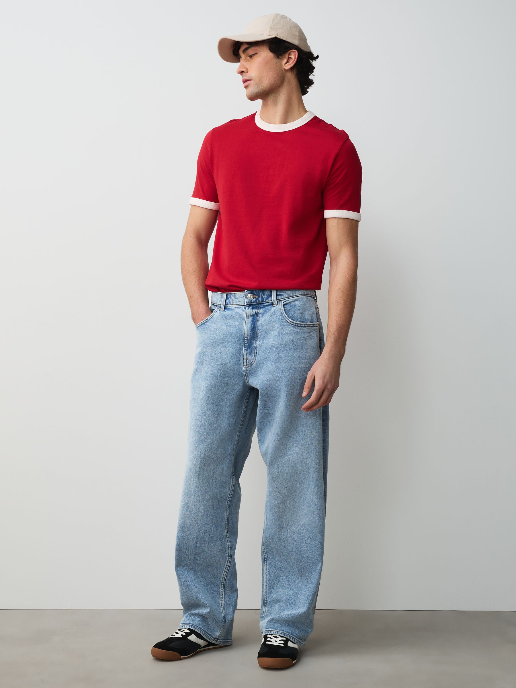 Buy Bleach Blue Denim Baggy Fit Jeans from Next USA