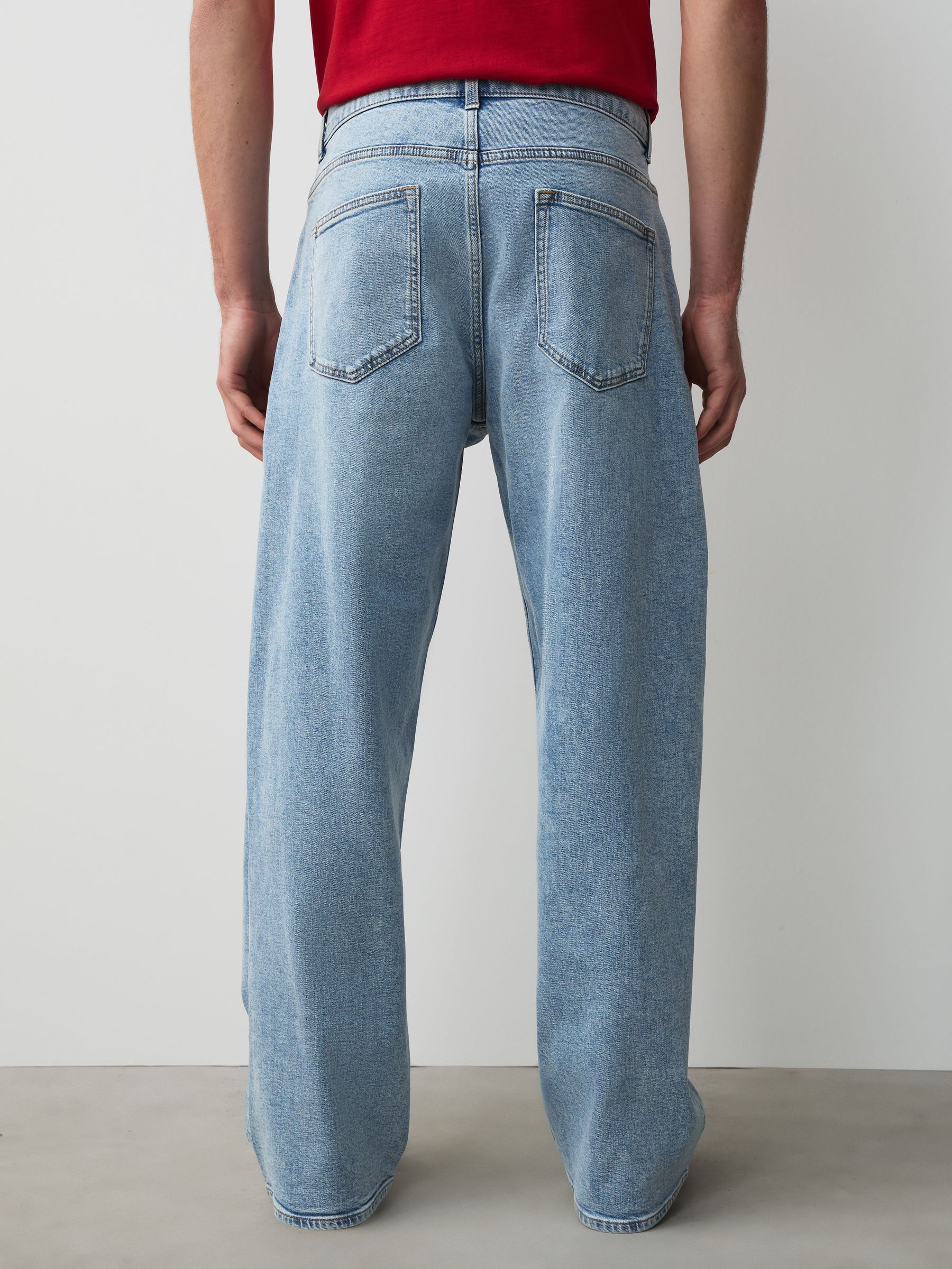 Buy Bleach Blue Denim Baggy Fit Jeans from Next USA