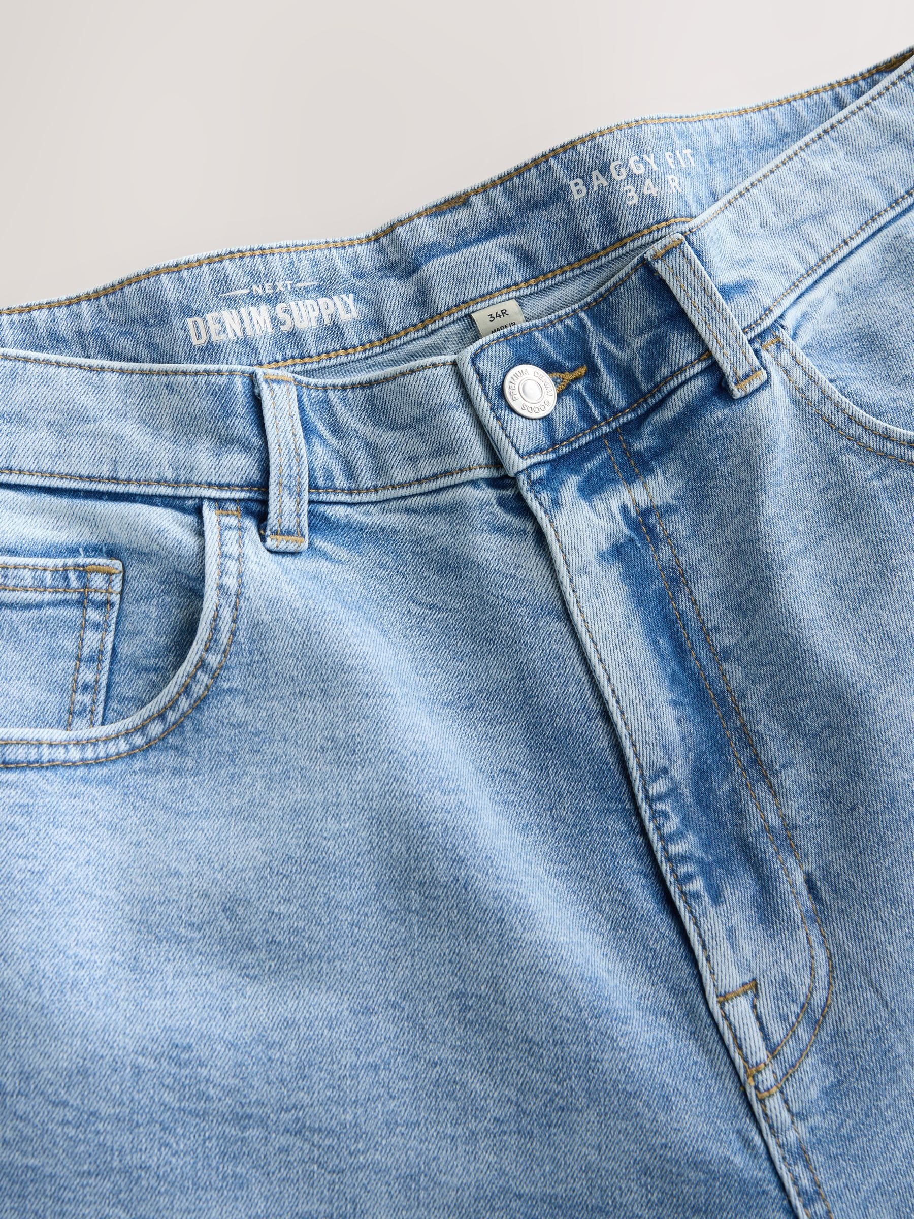 Buy Bleach Blue Denim Baggy Fit Jeans from Next USA
