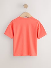Coral Pink Short Sleeve Plain T-Shirt (3mths-7yrs) - Image 2 of 4