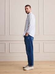 Blue Denim Straight Fit Signature Selvedge Denim Jeans - Image 4 of 7