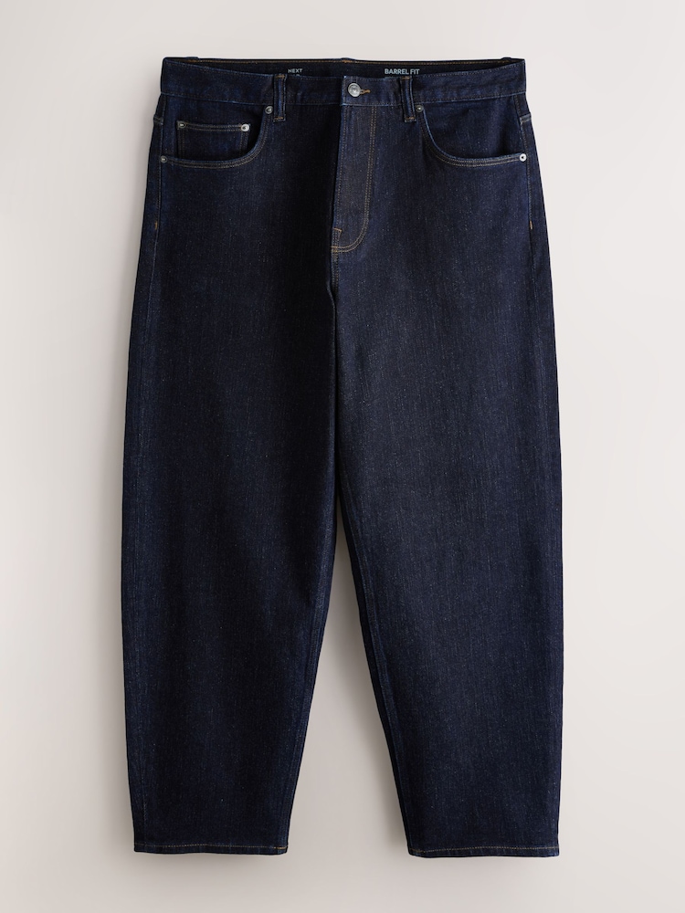 Rinse Wash Barrel Fit Jeans - Image 1 of 4