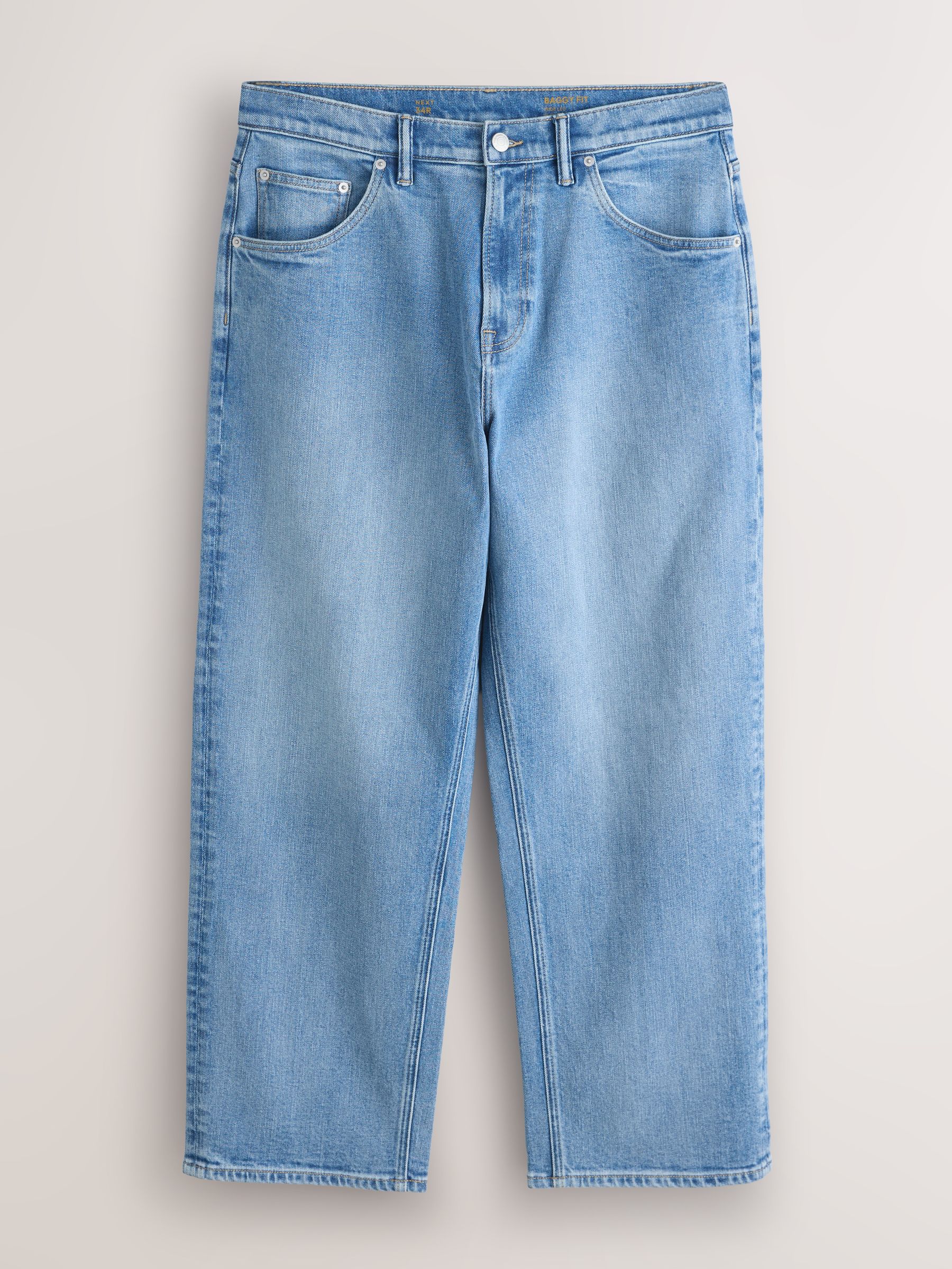 Buy Light Blue Denim Baggy Fit Jeans from Next USA