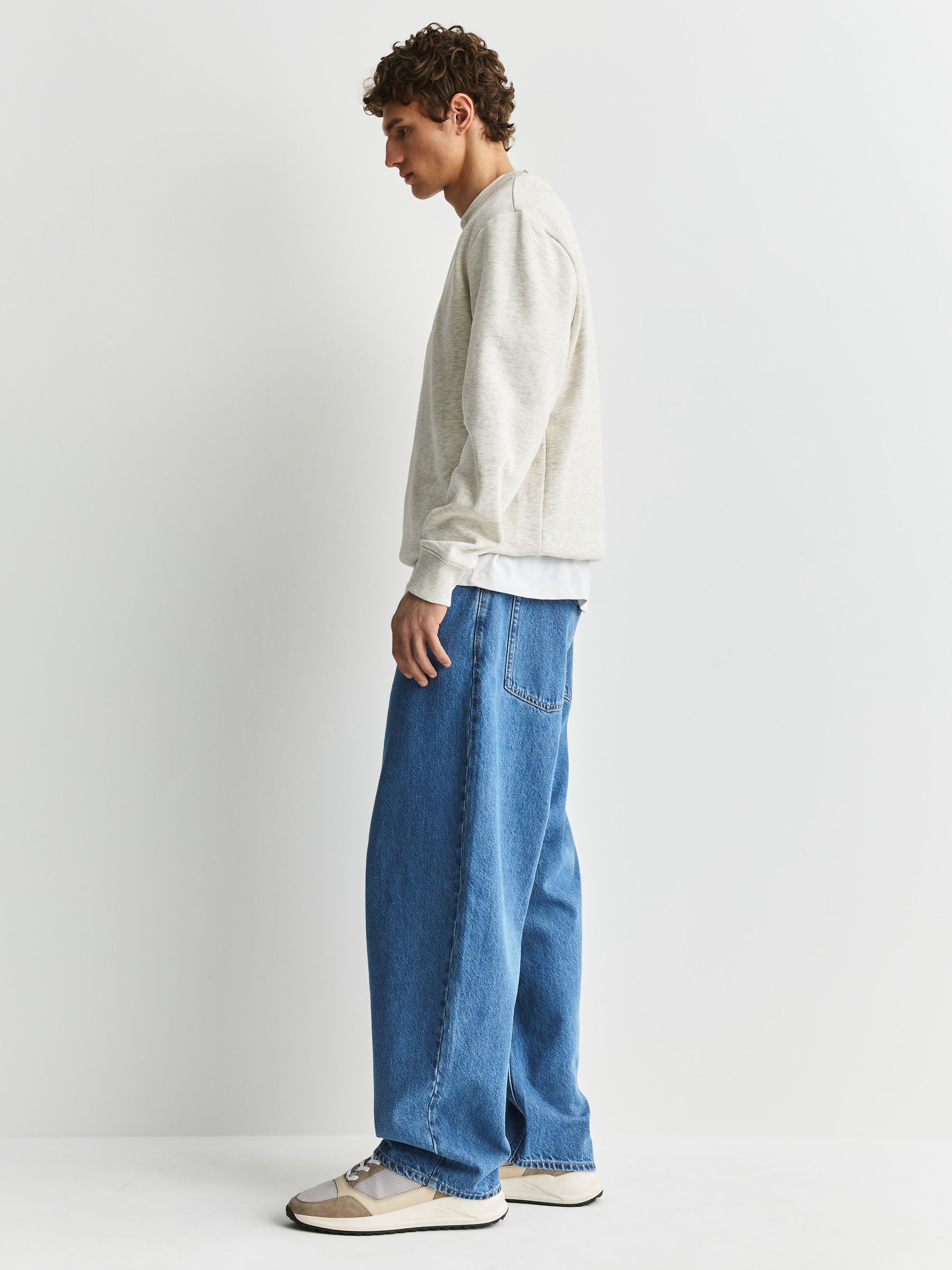 Buy Mid Blue Balloon Fit Jeans from Next USA