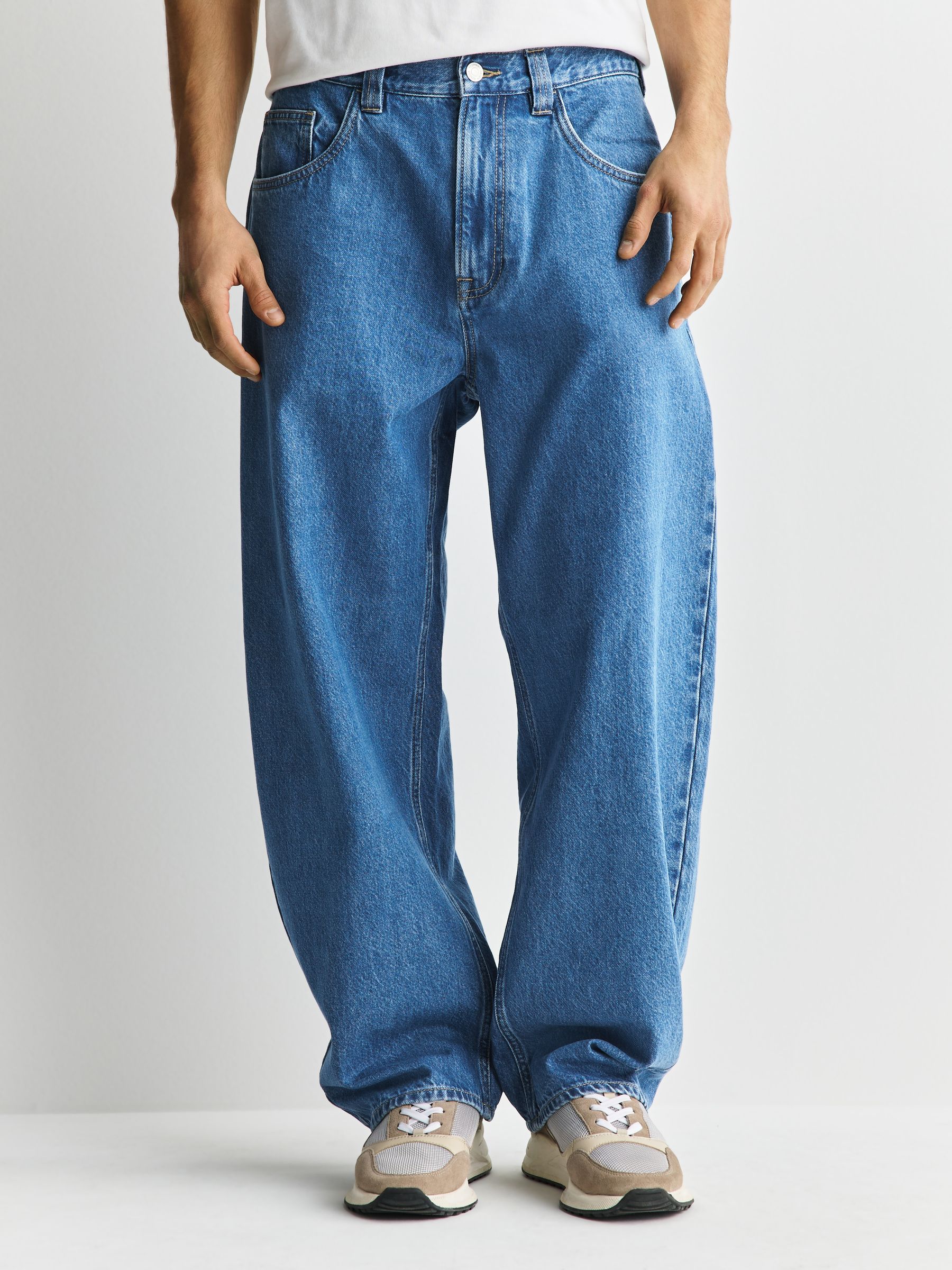 Buy Mid Blue Balloon Fit Jeans from Next USA