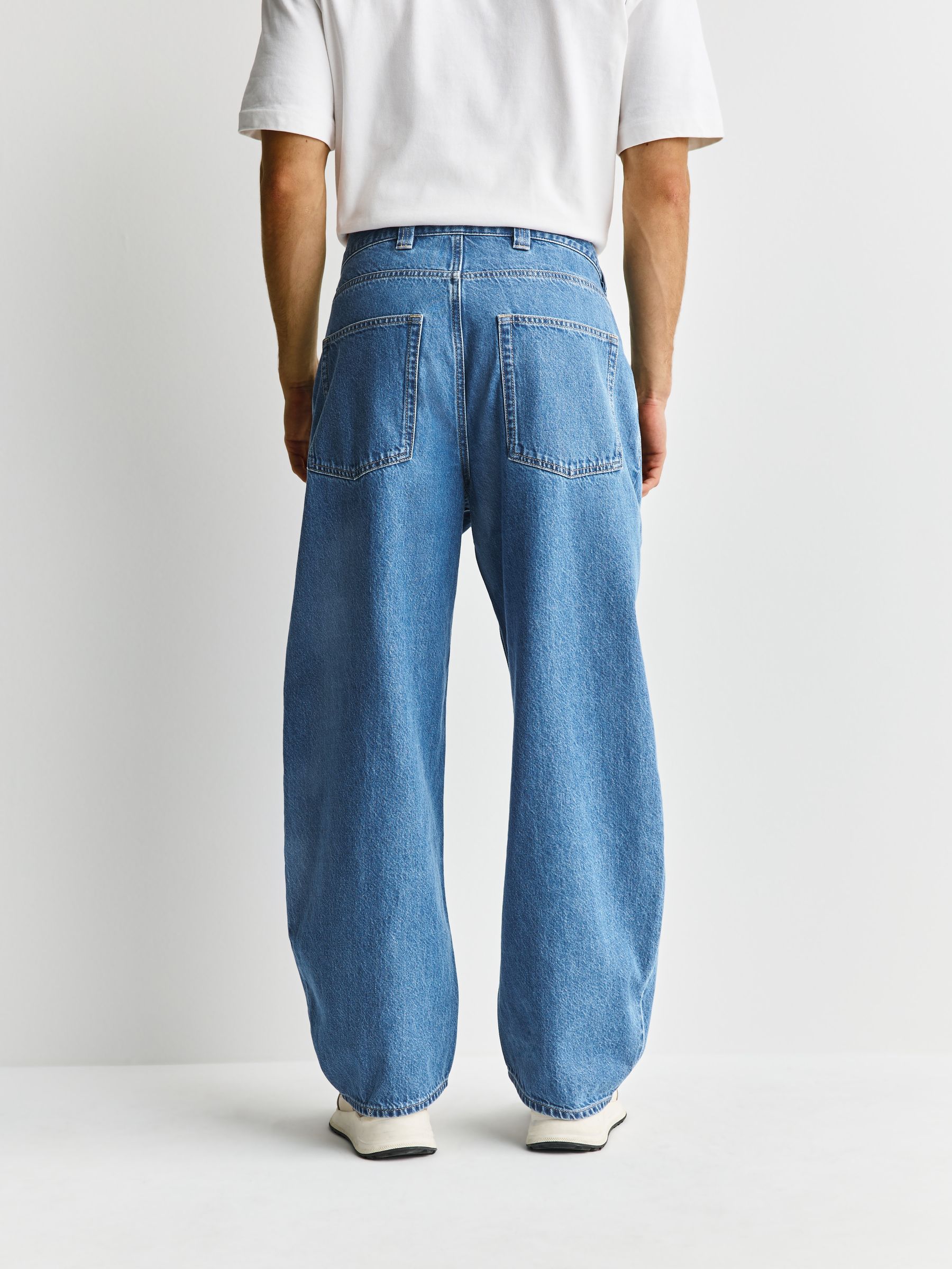 Buy Mid Blue Balloon Fit Jeans from Next USA