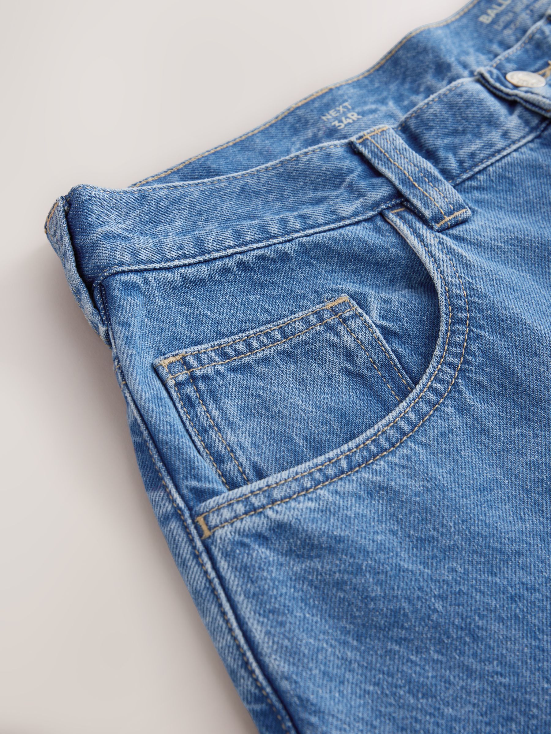 Buy Mid Blue Balloon Fit Jeans from Next USA