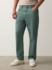 Sage Green Straight Fit Jeans - Image 1 of 8