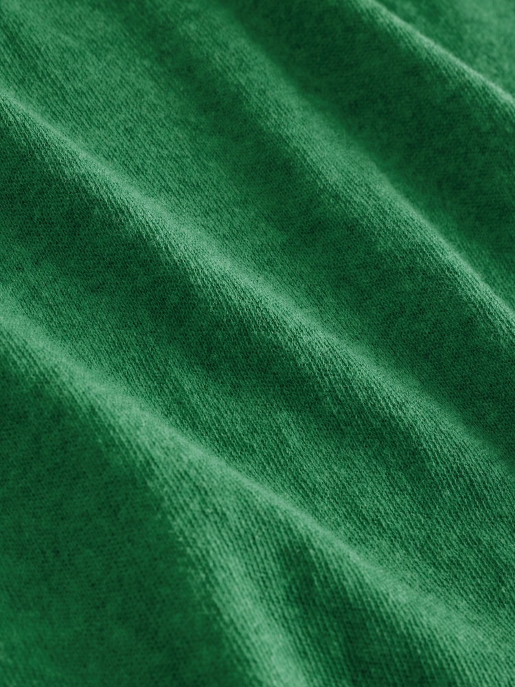 Green Raw Seam Detail Short Capped Sleeve T-Shirt - Image 7 of 7