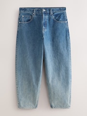 Faded Blue Barrel Fit Jeans - Image 1 of 3