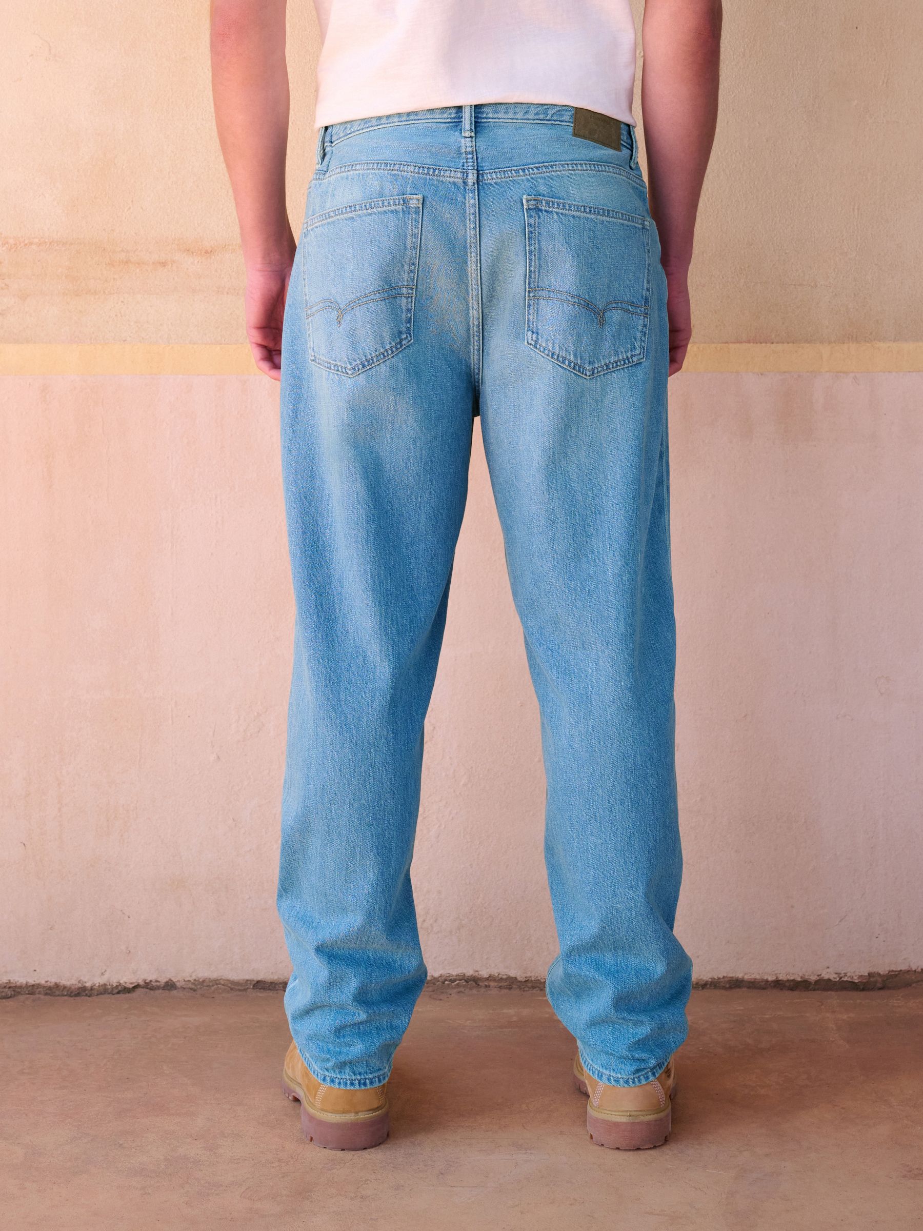 Buy Aqua Blue Relaxed Fit Lightweight Jeans from Next USA