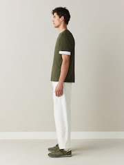 Ecru White Barrel Fit N. Premium Denim Jeans - Image 6 of 9