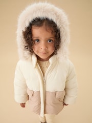 MORI Supersoft Cosy Zip Up Coat with Detachable Hood - Image 1 of 4