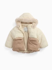 MORI Supersoft Cosy Zip Up Coat with Detachable Hood - Image 4 of 4