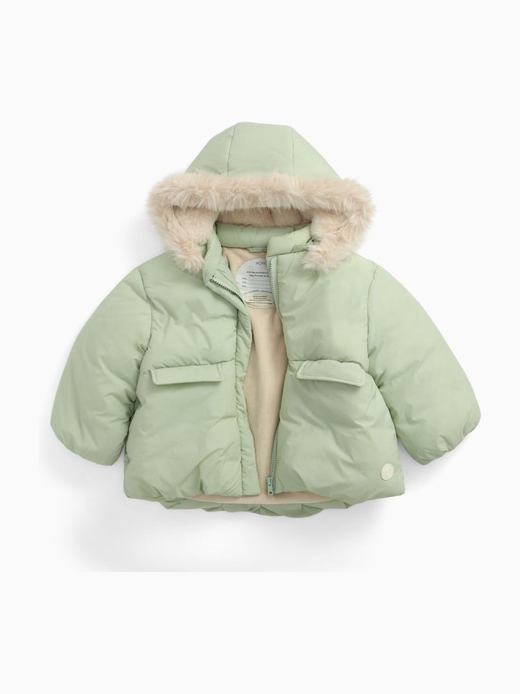 MORI Supersoft Cosy Zip Up Coat with Detachable Hood - Image 1 of 2