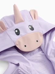 MORI Lilac Purple Unicorn Lined Waterproof Coat - Image 6 of 7