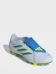 adidas Light Blue Predator Club Fold-Over Tongue Firm Ground/Multi Football Boots - Image 1 of 9