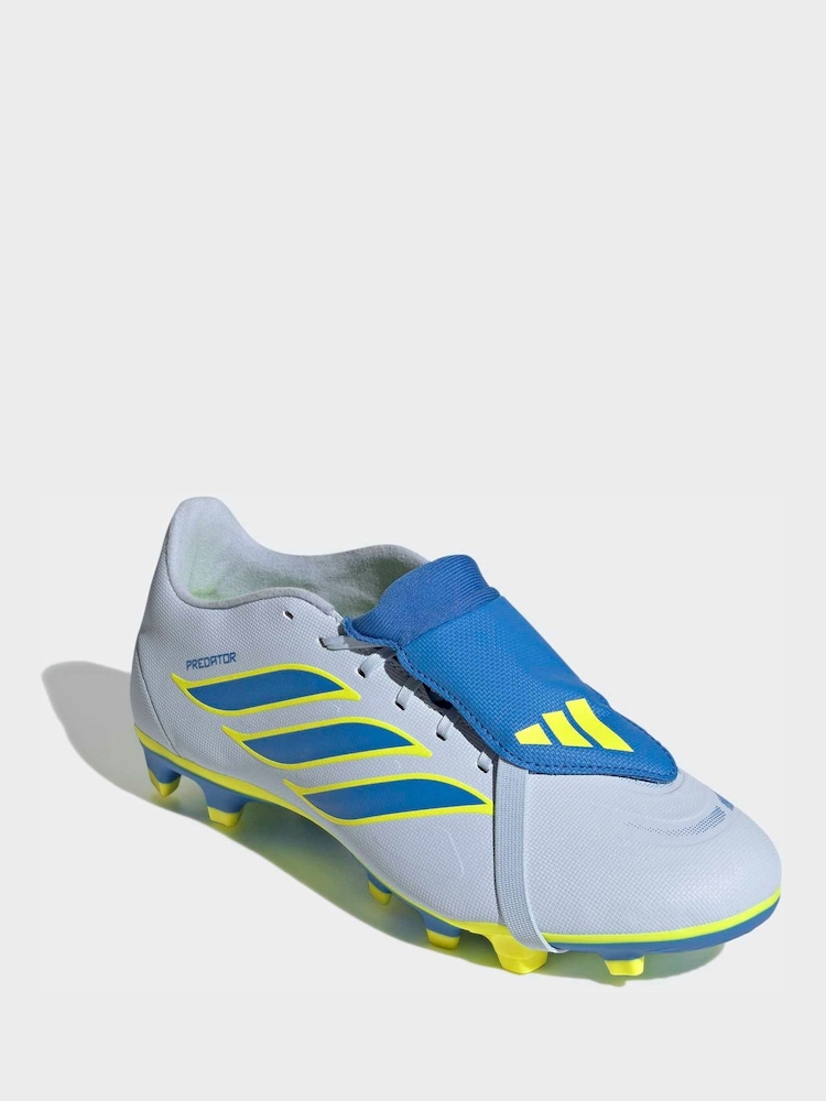 adidas Light Blue Predator Club Fold-Over Tongue Firm Ground/Multi Football Boots - Image 1 of 9