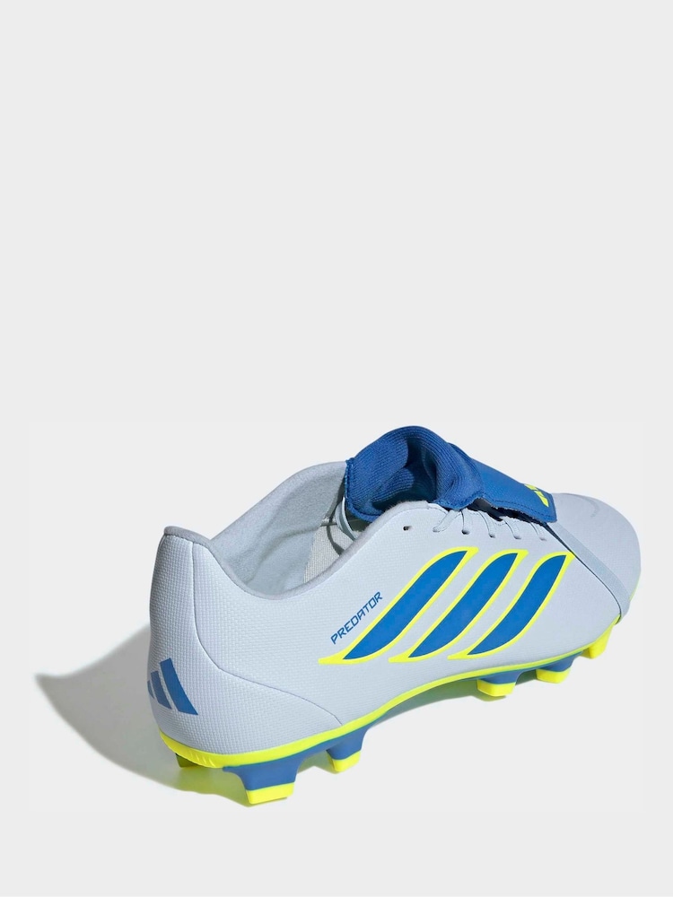 adidas Light Blue Predator Club Fold-Over Tongue Firm Ground/Multi Football Boots - Image 2 of 9