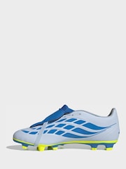 adidas Light Blue Predator Club Fold-Over Tongue Firm Ground/Multi Football Boots - Image 3 of 9