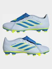 adidas Light Blue Predator Club Fold-Over Tongue Firm Ground/Multi Football Boots - Image 4 of 9