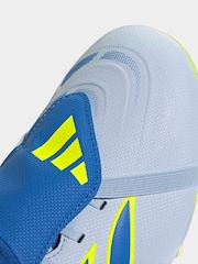adidas Light Blue Predator Club Fold-Over Tongue Firm Ground/Multi Football Boots - Image 8 of 9