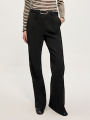 BHOEM Black Stretch Pintuck Flare Trousers - Image 1 of 8
