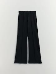 BHOEM Black Stretch Pintuck Flare Trousers - Image 8 of 8