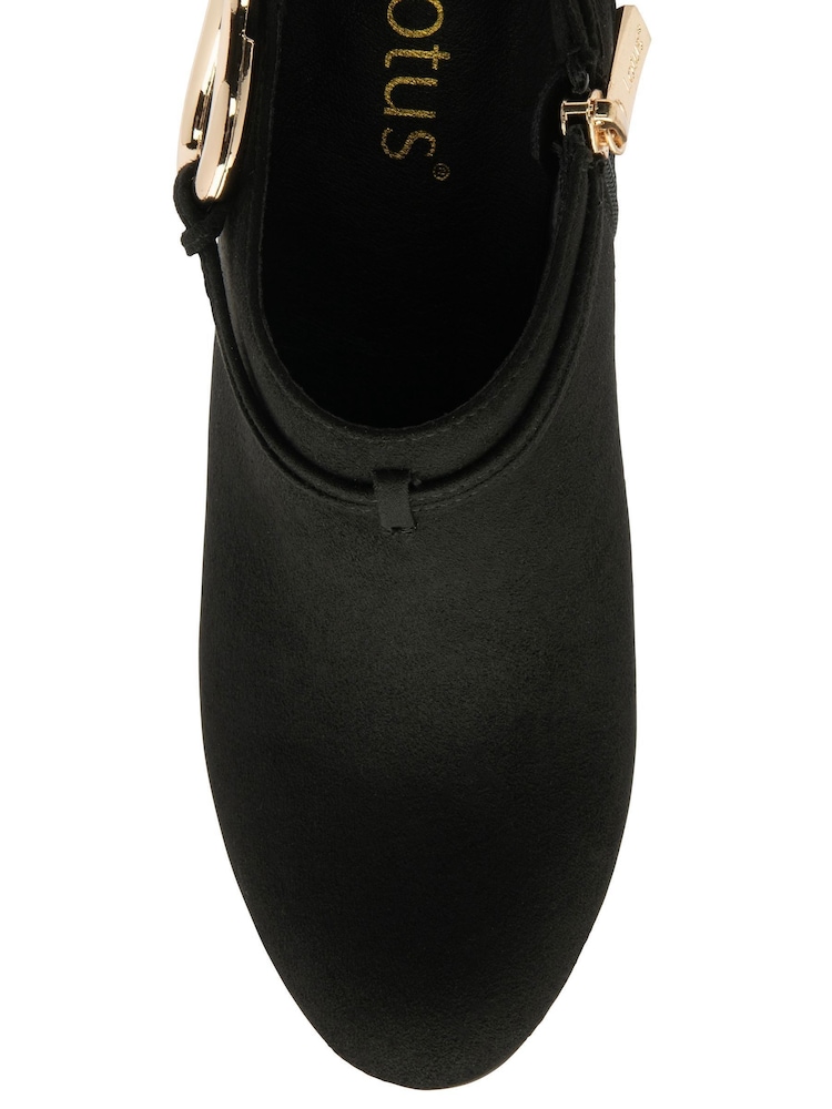 Lotus Black Heeled Shoe Boots - Image 4 of 4