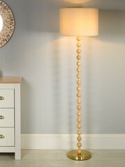 Searchlight Beige Orbie Floor Lamp - Image 1 of 4