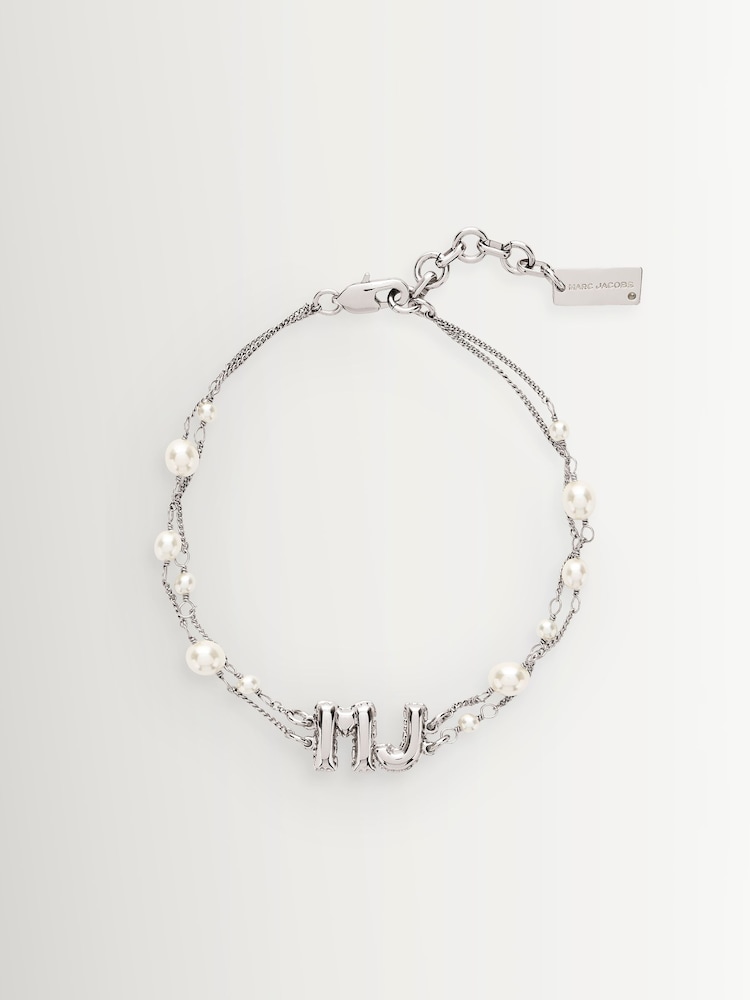 Marc Jacobs Silver Tone Balloon Pearl Bracelet - Image 1 of 3