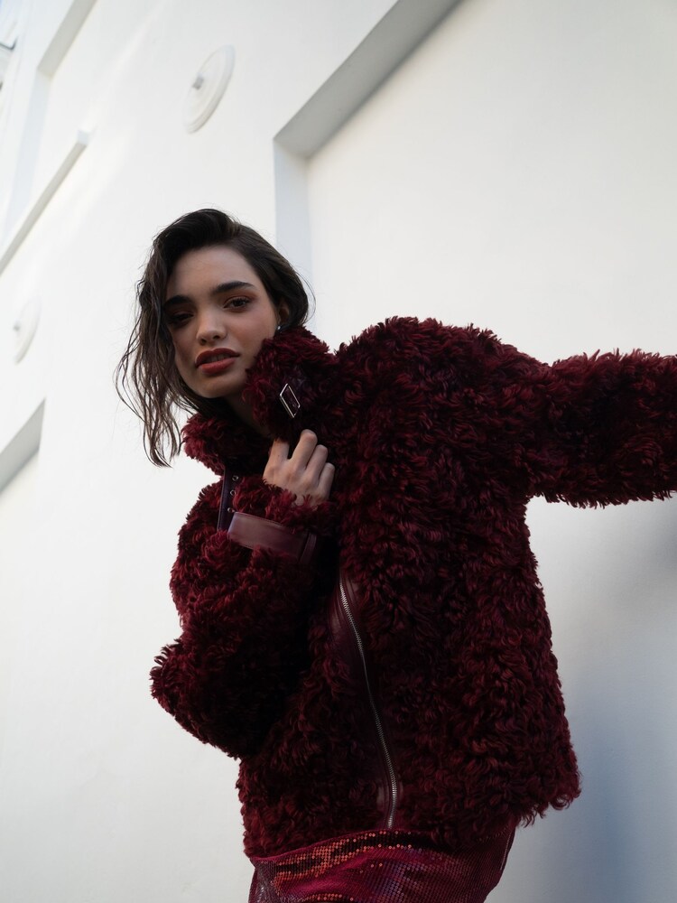 Amy Lynn Red Celeste Faux Shearling Coat - Image 2 of 9